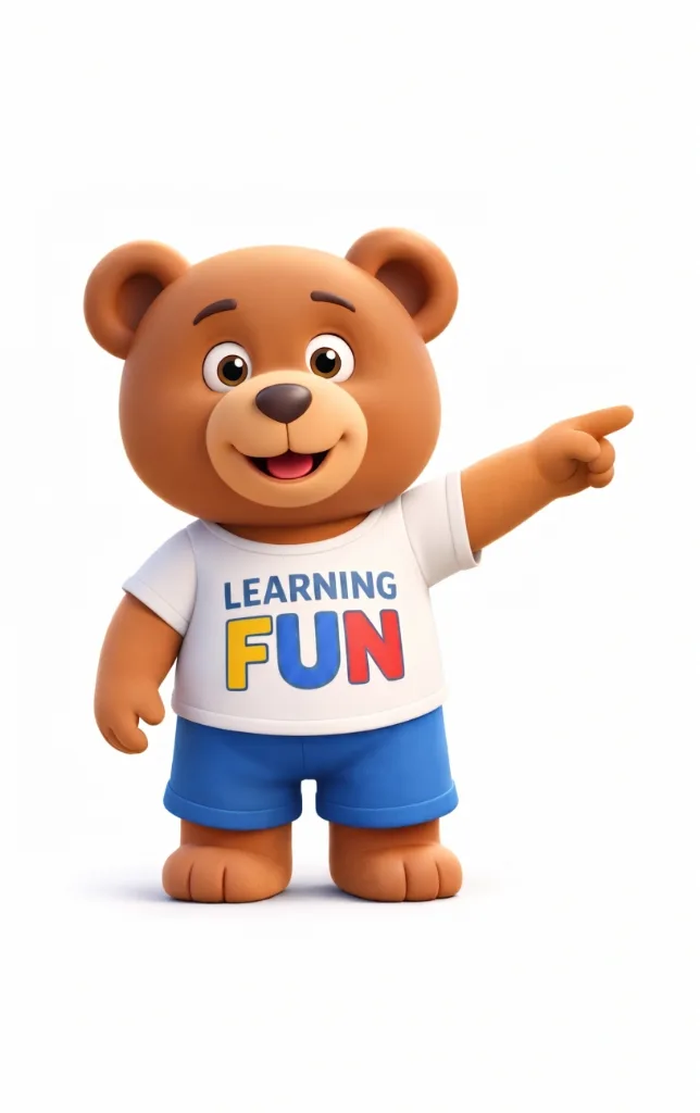 Urso Learning Fun apontando
